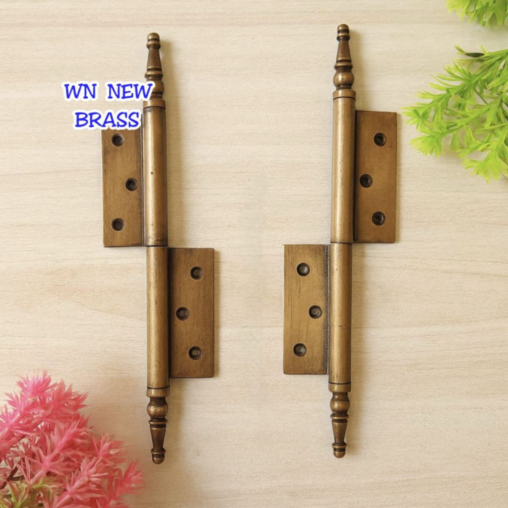 Engsel Pintu Rumah Pagar Gebyok Kuningan Antik 23 cm