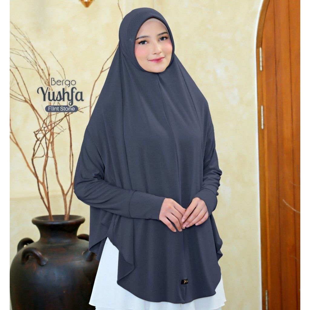 Bergo Yushfa ORI by Yessana // Hijab Instan Lengan Jumbo