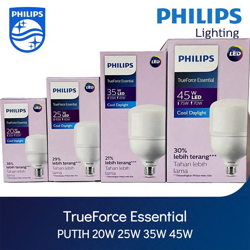 Lampu LED Philips Trueforce Essential 20 watt, 25 watt, 35 watt, 45 watt