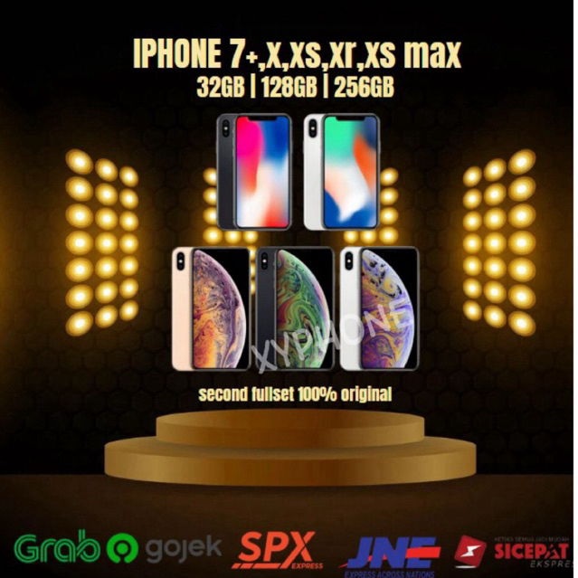 7 Plus X Xs Xr Xs Max 64/128/256GB Fullset Second 100% Original