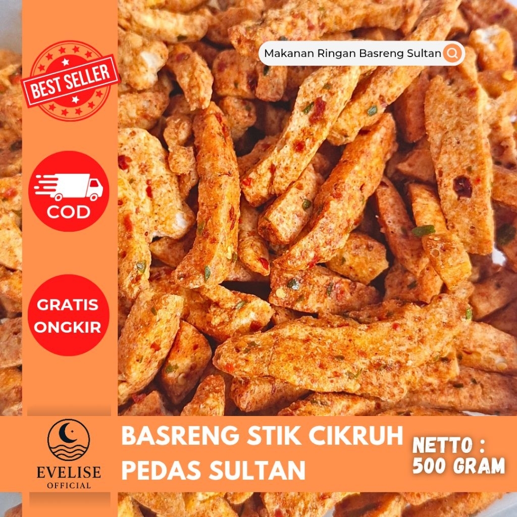 

Basreng Stik Cikruh Pedas Sultan 500 Gram | Basreng Viral Basreng Pedas Cikruh Baso Goreng Viral