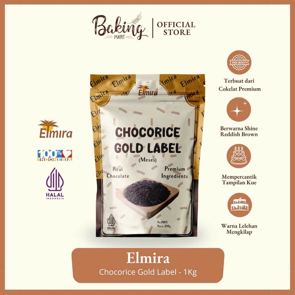 

Elmira Chocorice Gold Label - Cokelat Meses 1Kg