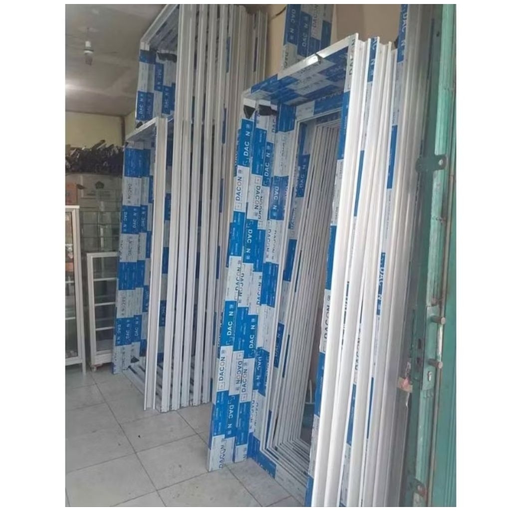kusen pintu alumunium dengan ukuran  L 90 x  T 200 Free Peking kayu