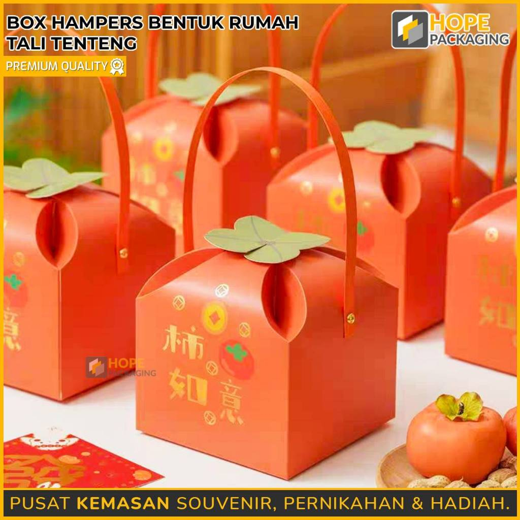 

Box Hampers Bentuk Rumah Tali Tenteng / Kotak Souvenir & Kado Unik Premium/ Gift Box Cantik/ Kotak Kado Premium