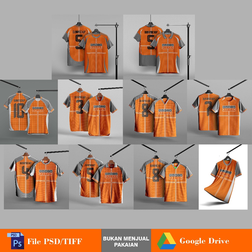 Mockup Jersey Adidas & Nike - PSD