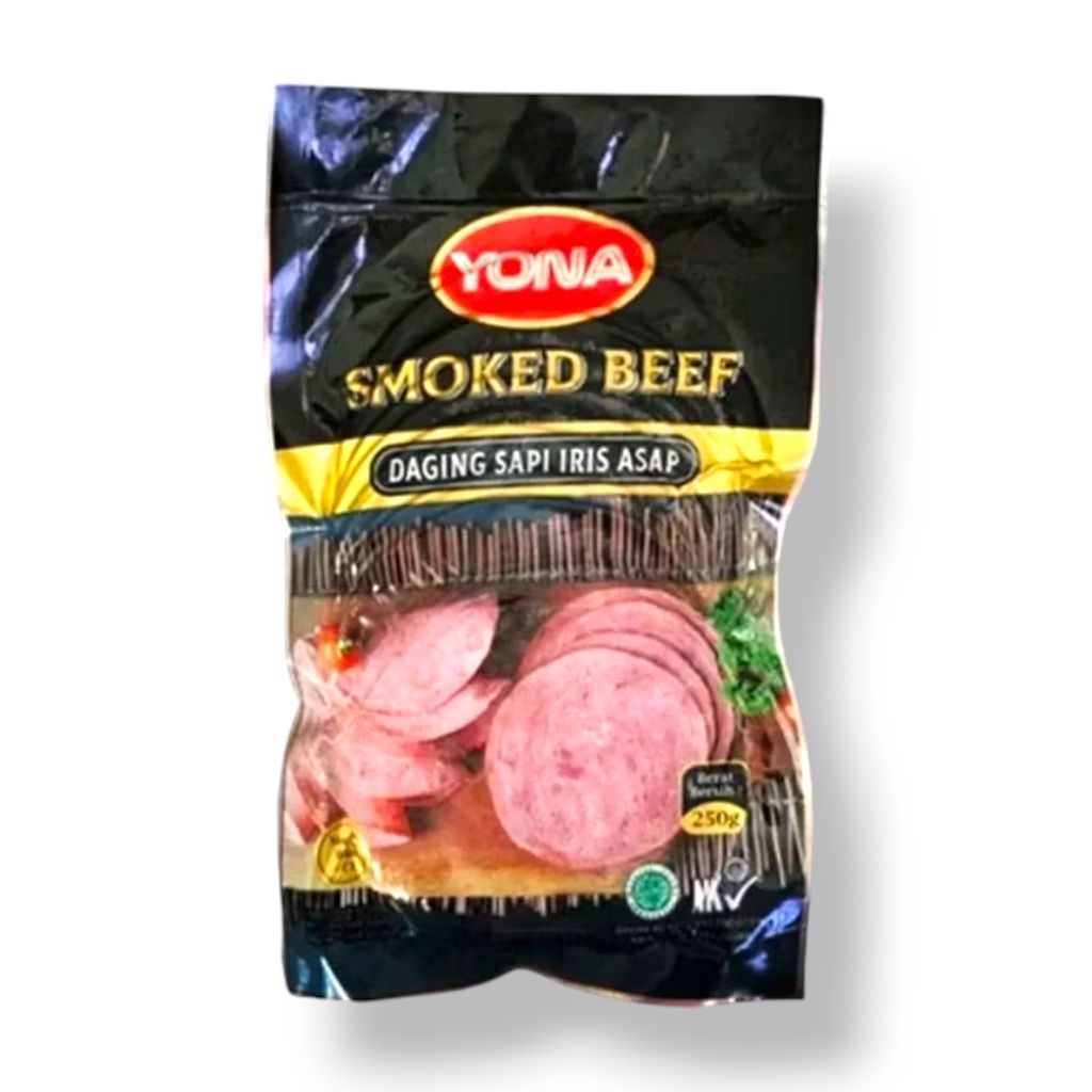 

[NEW] - Smoked Beef YONA 250gr 12-14's Daging Sapi Iris Asap Frozen