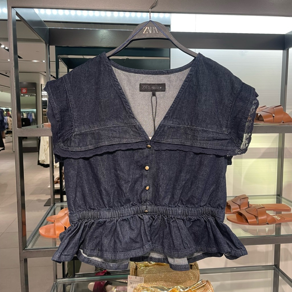 Blouse Denim ZARA Women Jastip (jasa titip)