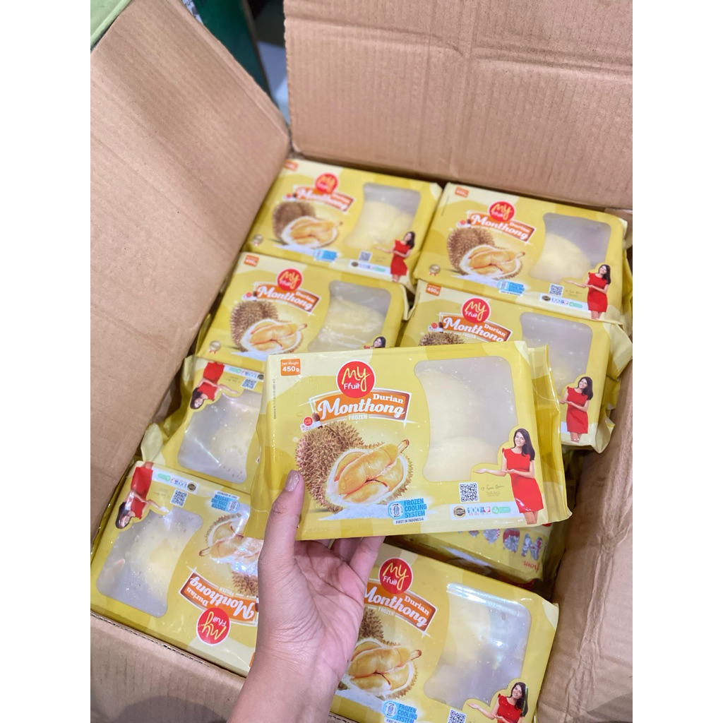 

durian monthong montong palu pack frozen beku premium 500-600gram my fruit