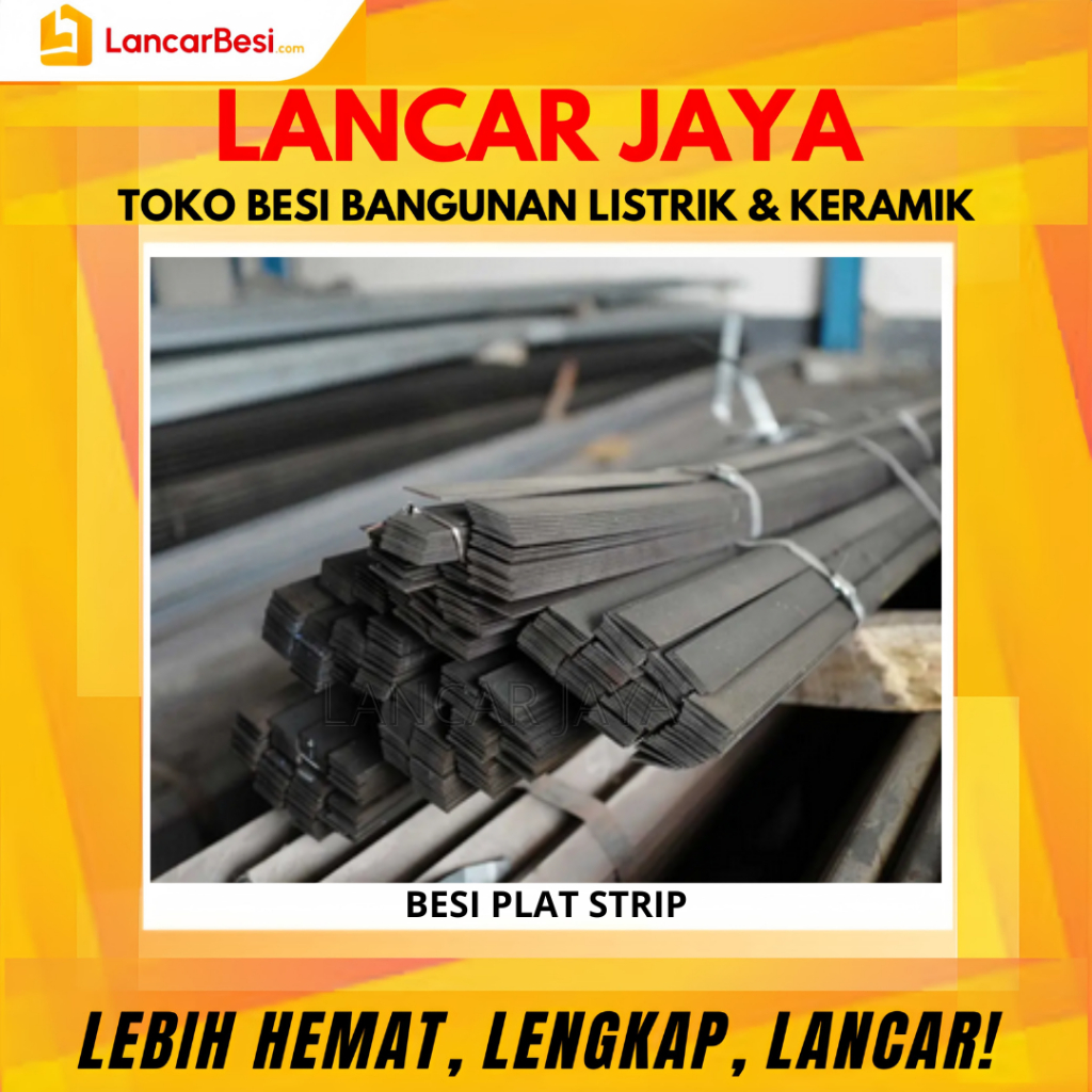 Strip Plat | Besi Strip Plat  30mm x 6mm x 6m Hanya Area Jogja & Sekitarnya