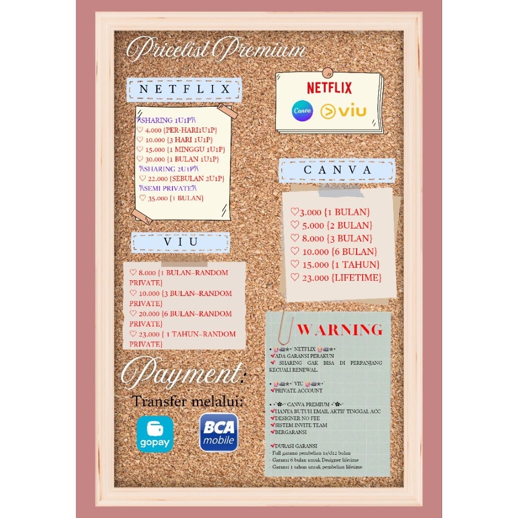 NETFLIX 1USER1PERSON 3 HARI