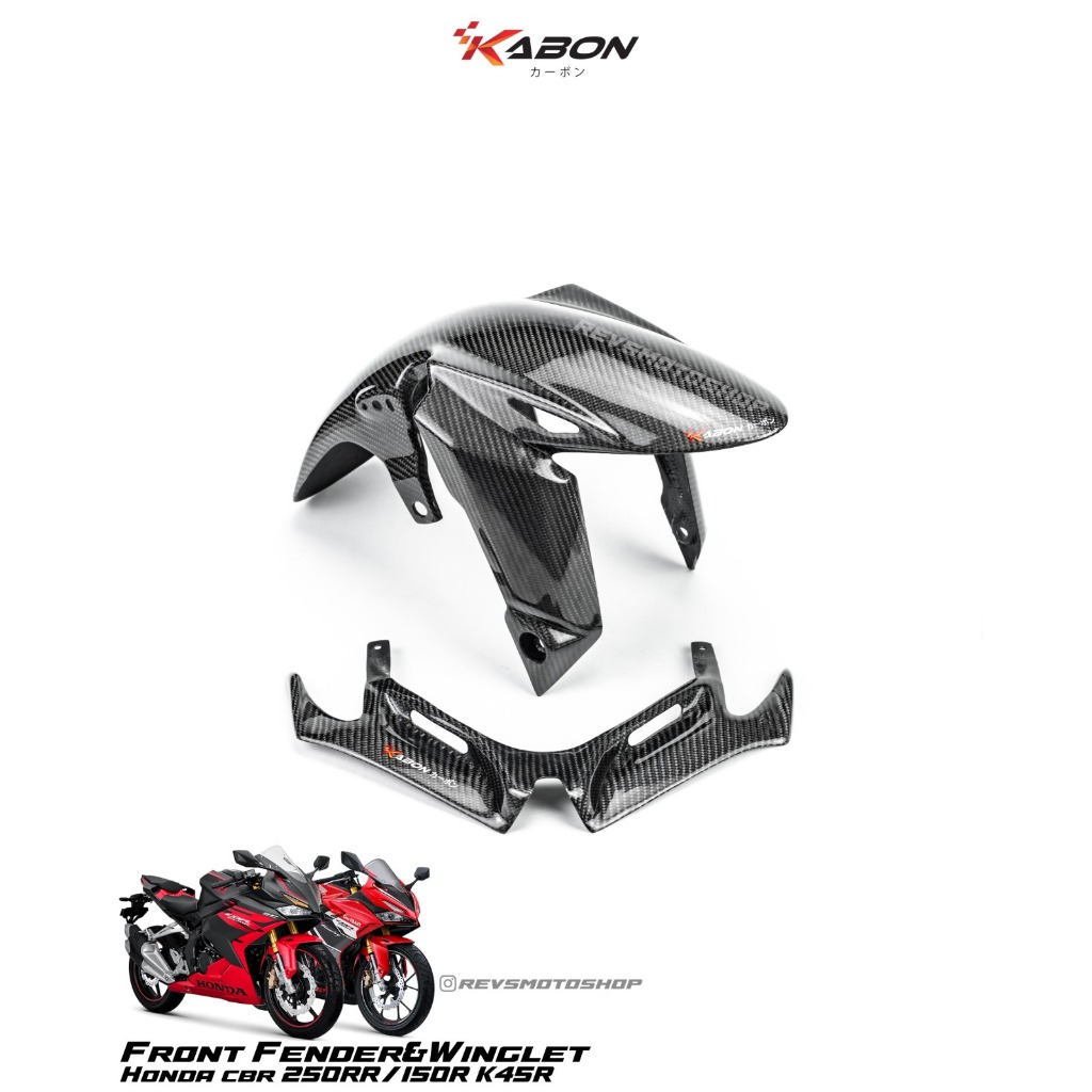 KABON HONDA CBR250RR OLD / NEW 2022- CBR150R K45R SPAKBOR WINGLET SET KARBON