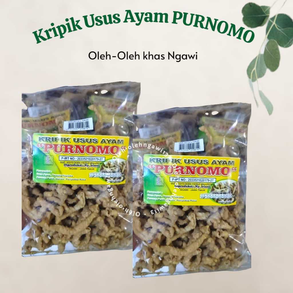 

KERIPIK USUS AYAM GURIH RENYAH PRODUKSI PURNOMO