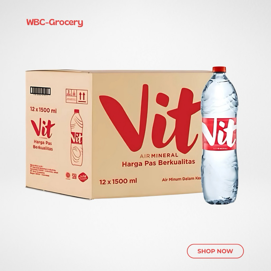 

[WBC GROSIR] Vit 1500ml Botol - Air Mineral