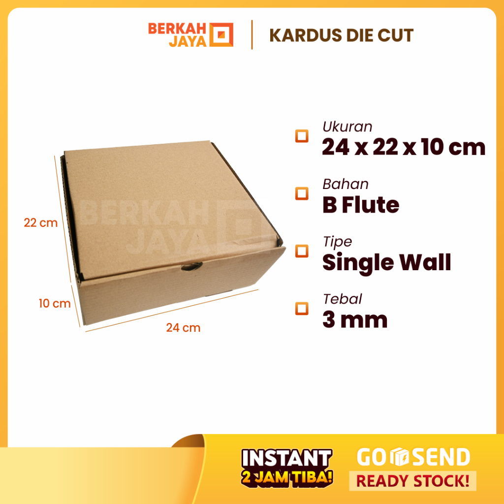

[KHUSUS INSTANT] 24x22x10 cm Box Pizza / Kardus / Hampers / Dus Packing / Gift Box / Box Snack / Kado Wisuda / Die Cut / Aksesoris (Kardus Pizza 24 x 22 x 10 cm)