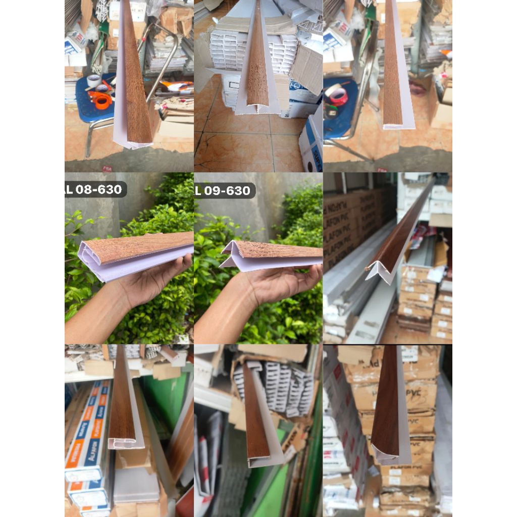 list minimalis list tutup list tembok list profil serat kayu jati plafon PVC Alfafon