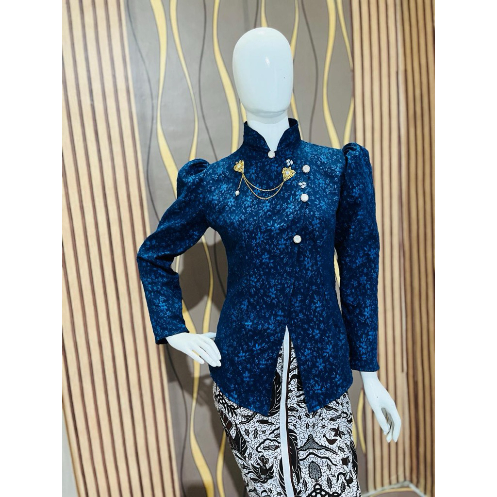 kebaya janggan emerald blue