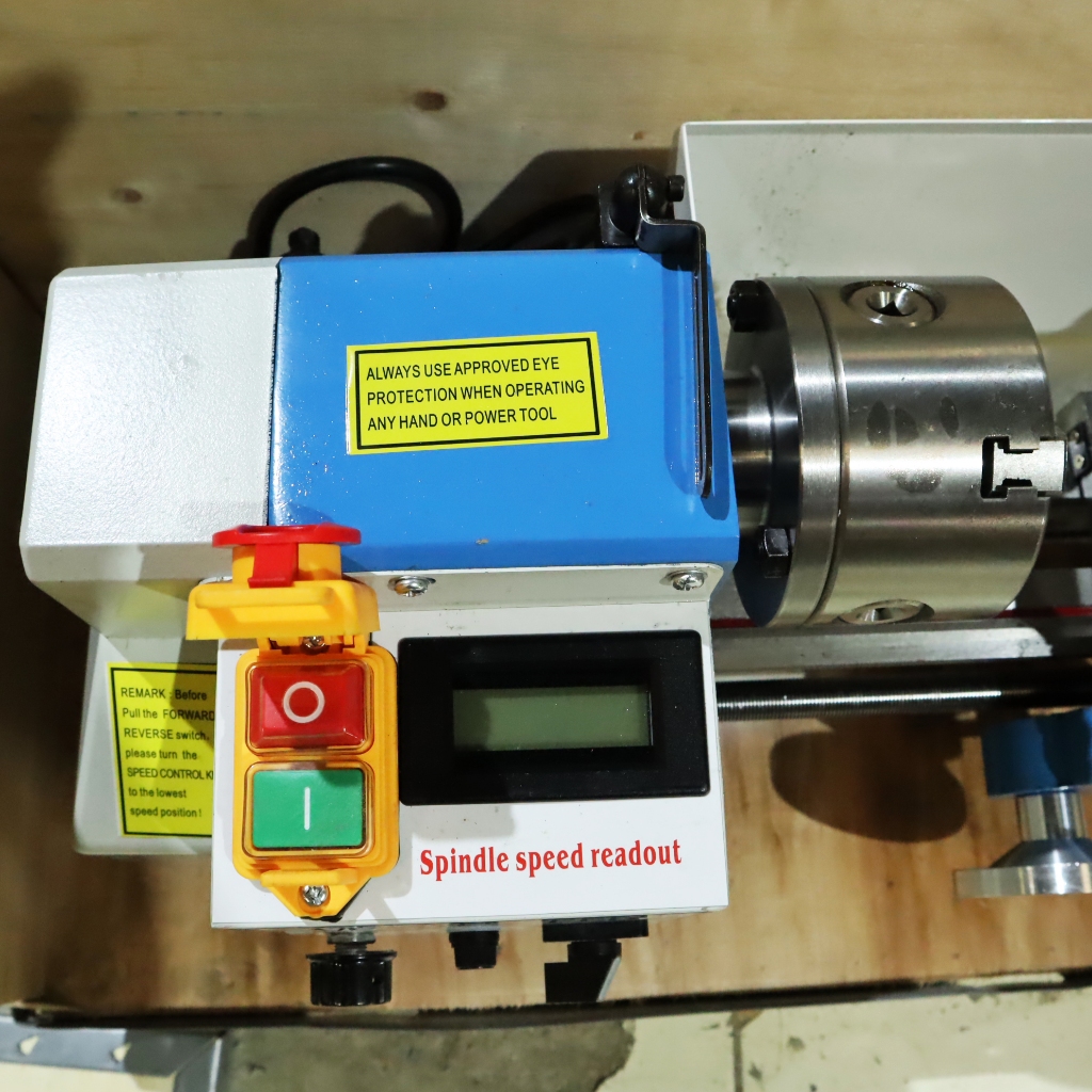 Mesin Bubut Mini Kayu Besi 550W Gear besi