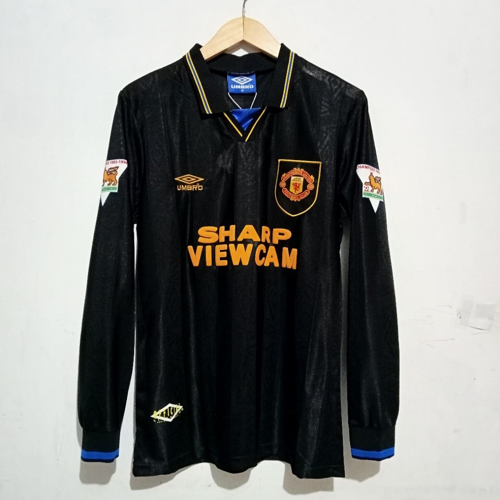 Jersey Manchester United Away 1994/1995 Long Sleeve Nameset Cantona Grade AAA