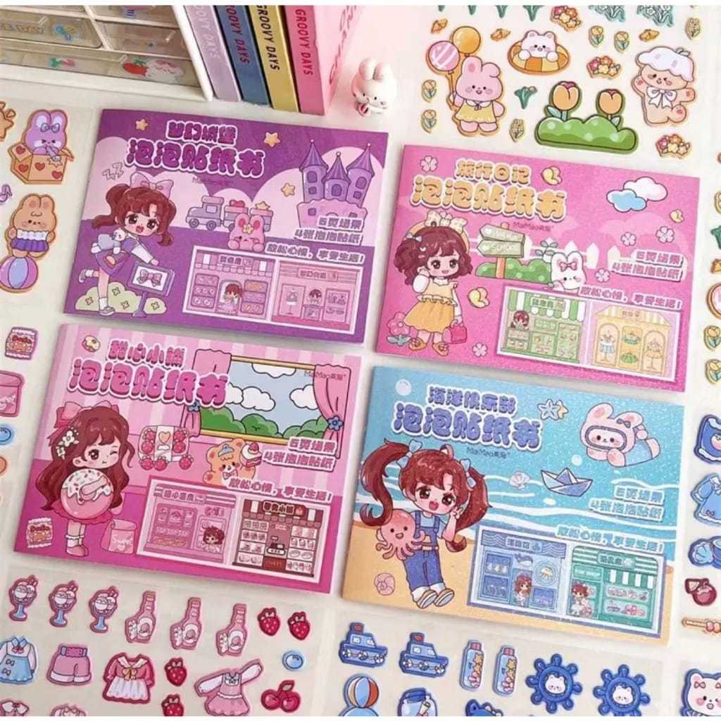 

Sticker Lucu Timbul Model Buku Sticker DIY Landscape Sticker Home Rumah Aqiao Lucu Stiker Ruangan
