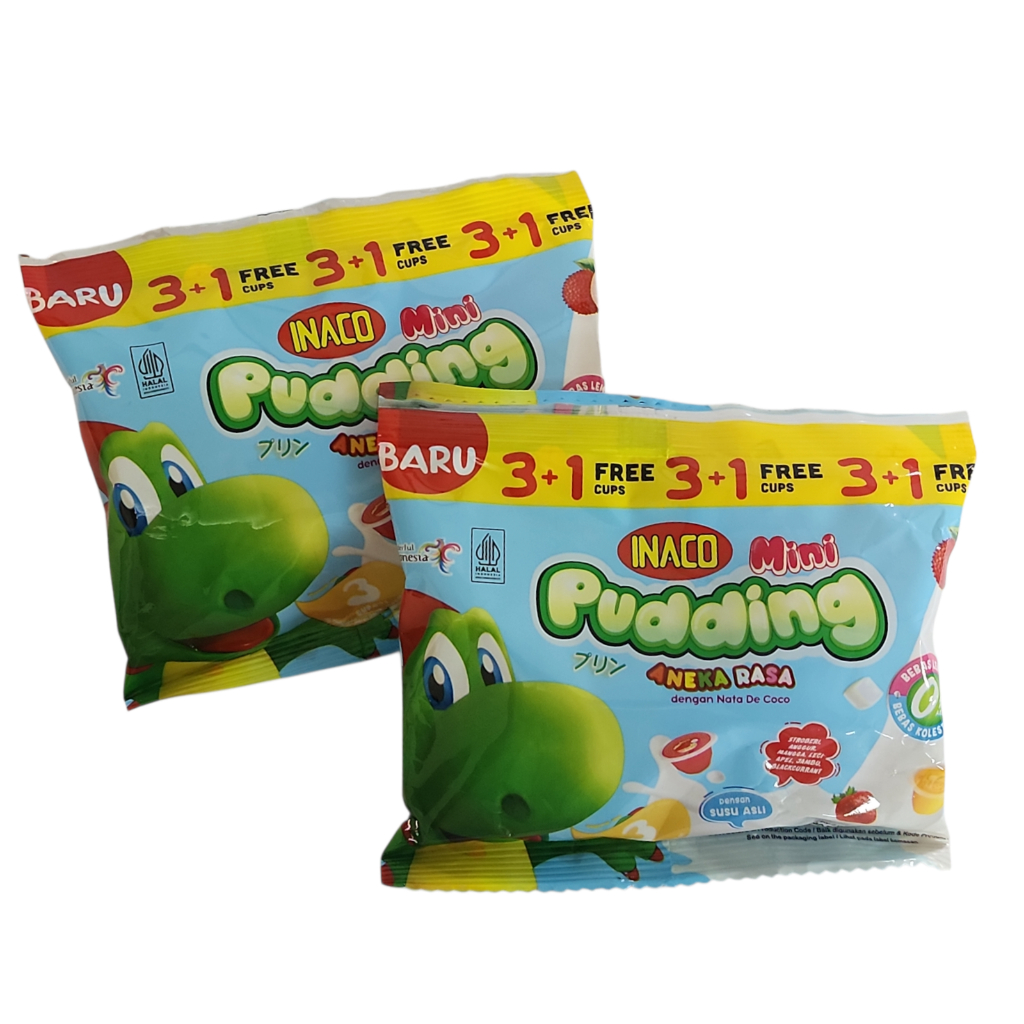 Inaco Mini Puding Aneka Rasa - Netto 45gr (Isi 3+1)