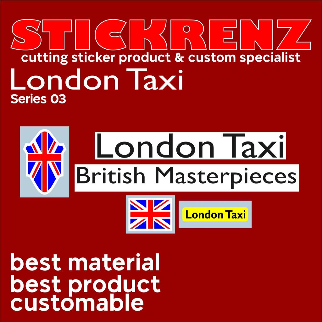 Cutting Stiker Stiker Frame Sepeda Lipat Roadbike Vintage London Taxi 03 Custom