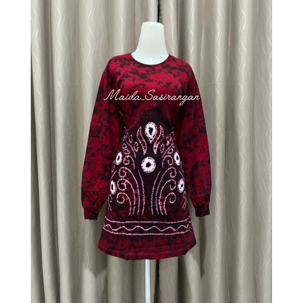 {PRE ORDER} Tunik Kaos Sasirangan Banjar Merah Putih Persiapan Kemerdekaan 17 Agustus