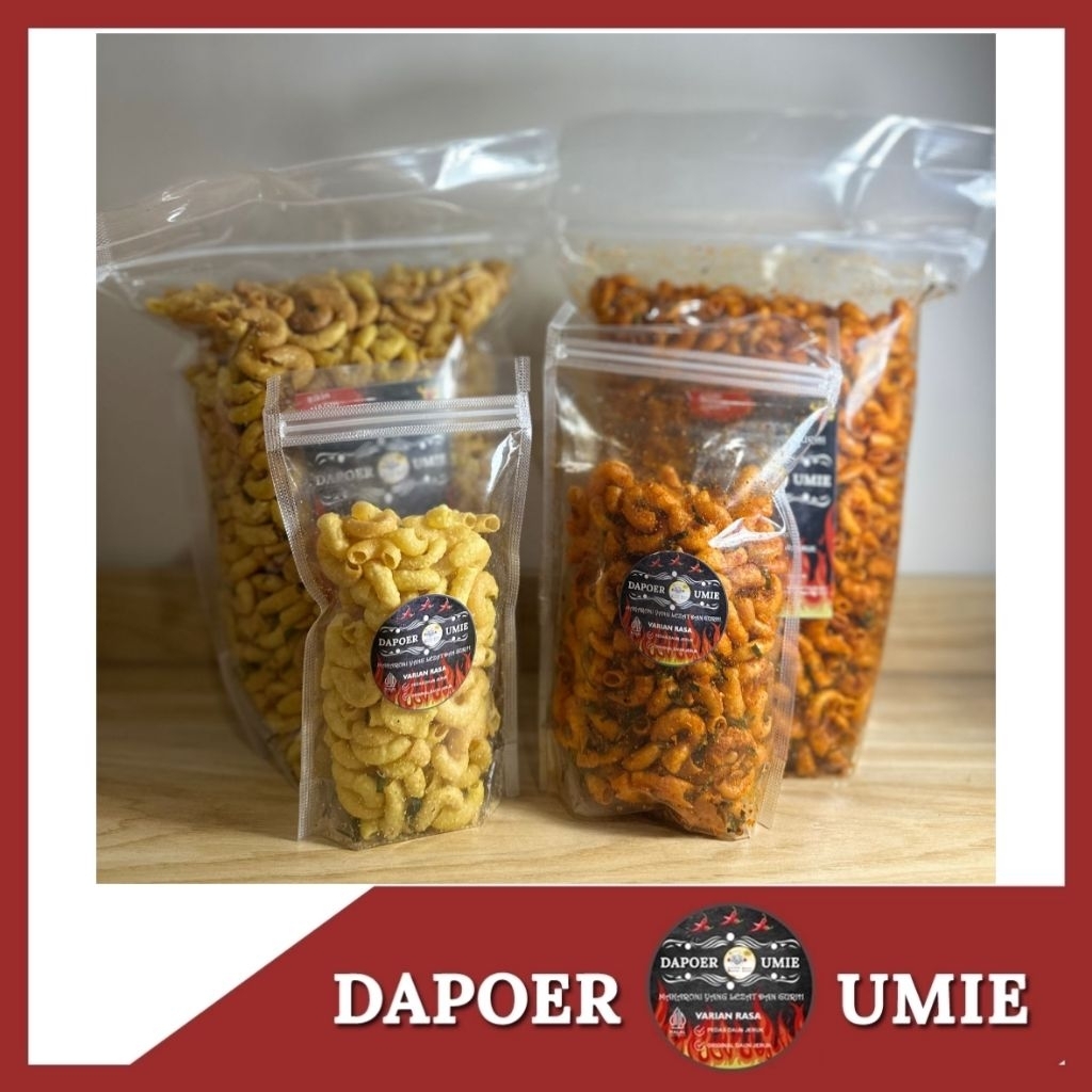 

Makaroni Bantet Dapoerumie Pedas / Original | Snack Asin Gurih / 100gr / 250gr / 500gr Menggunakan cabe asli pilihan
