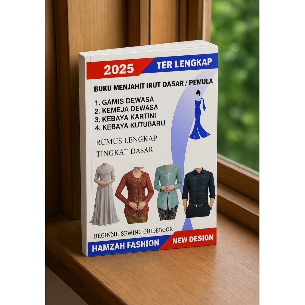 buku pola jahit isi 4 pola buku tingkat pemula