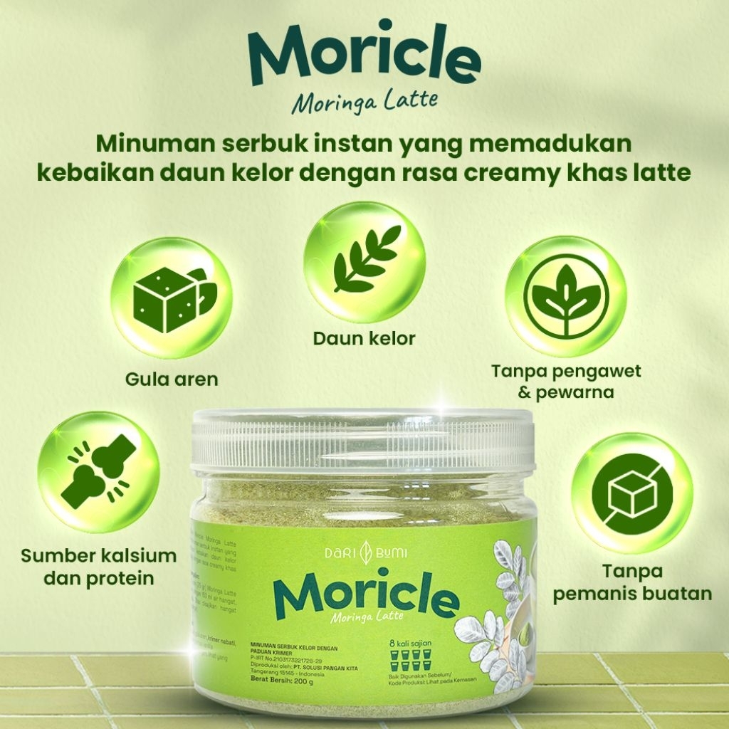 

Moricle Moringa Latte Dari Bumi