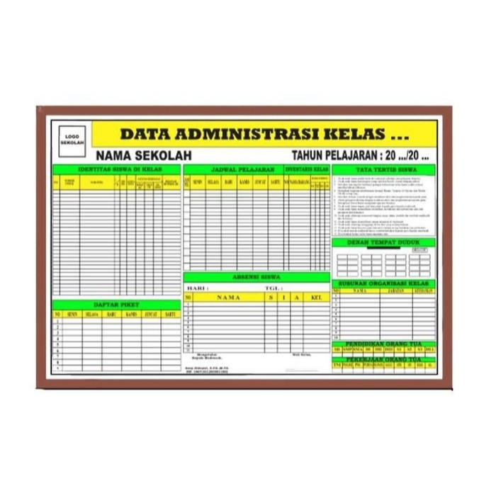 

papan data khusus multiplek list alumunium