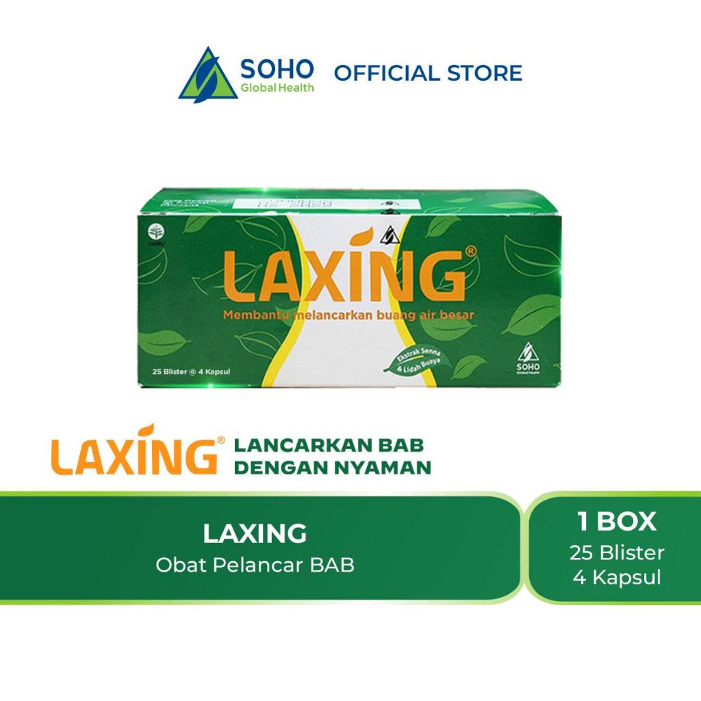 Laxing Pelancar BAB Herbal alami  / Sembelit / Begah / Konstipasi 25 strip- 100 kapsul