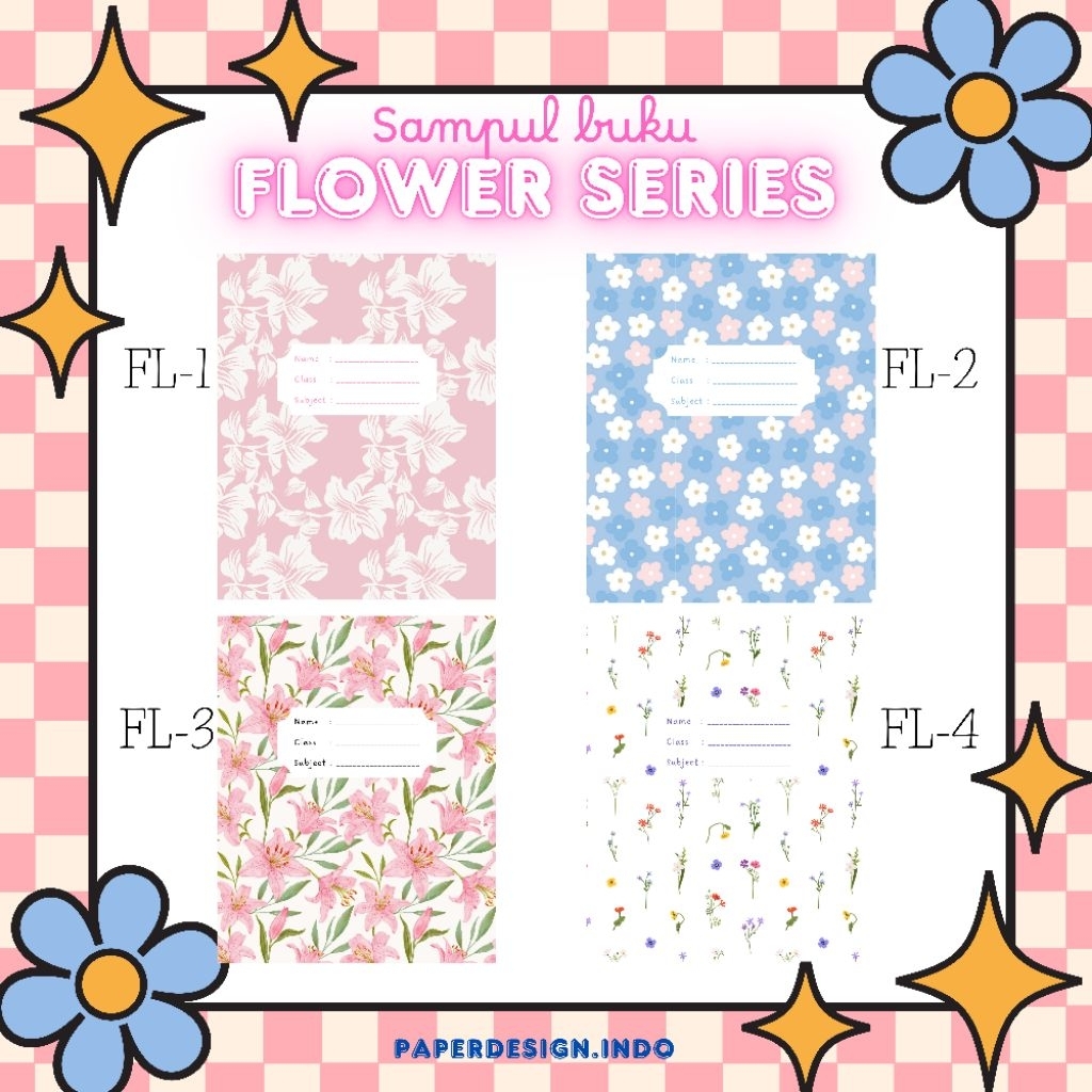 

Sampul Buku Aesthetic Flower Series – Pelindung Buku Cantik & Floral