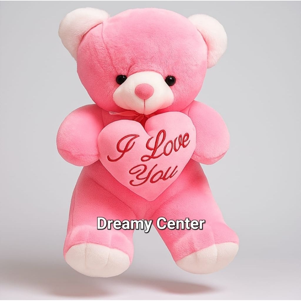 Boneka Beruang Love Pita Pink Jumbo – Teddy Bear Besar Lucu