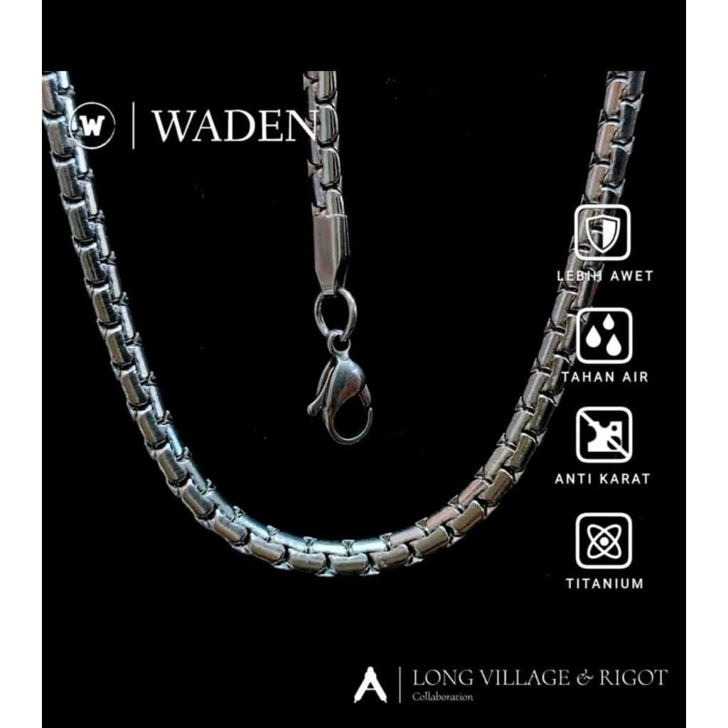 kalung titanium putih sisik naga