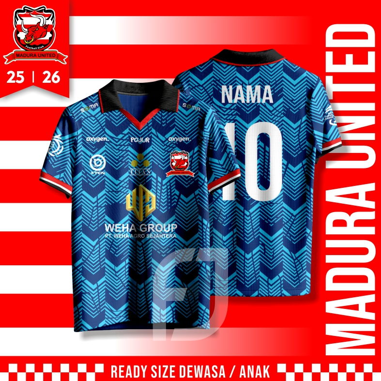Jersey Madura United Home Third 2025 2026 Jersey Madura Home Third Terbaru Free Custom No dan Nama  
