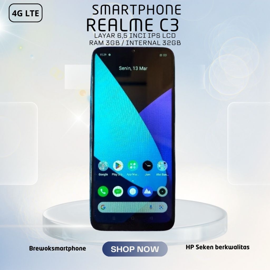 REALME C3 RAM 3/32GB HP Seken Normal Original bukan Refurbish / HP Seken Murah Berkualitas