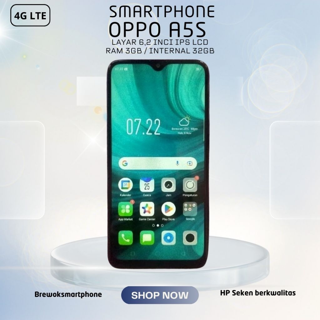 OPPO A5S Ram 3/32GB HP Seken Normal Original bukan Refurbish / HP Seken Murah Berkualitas
