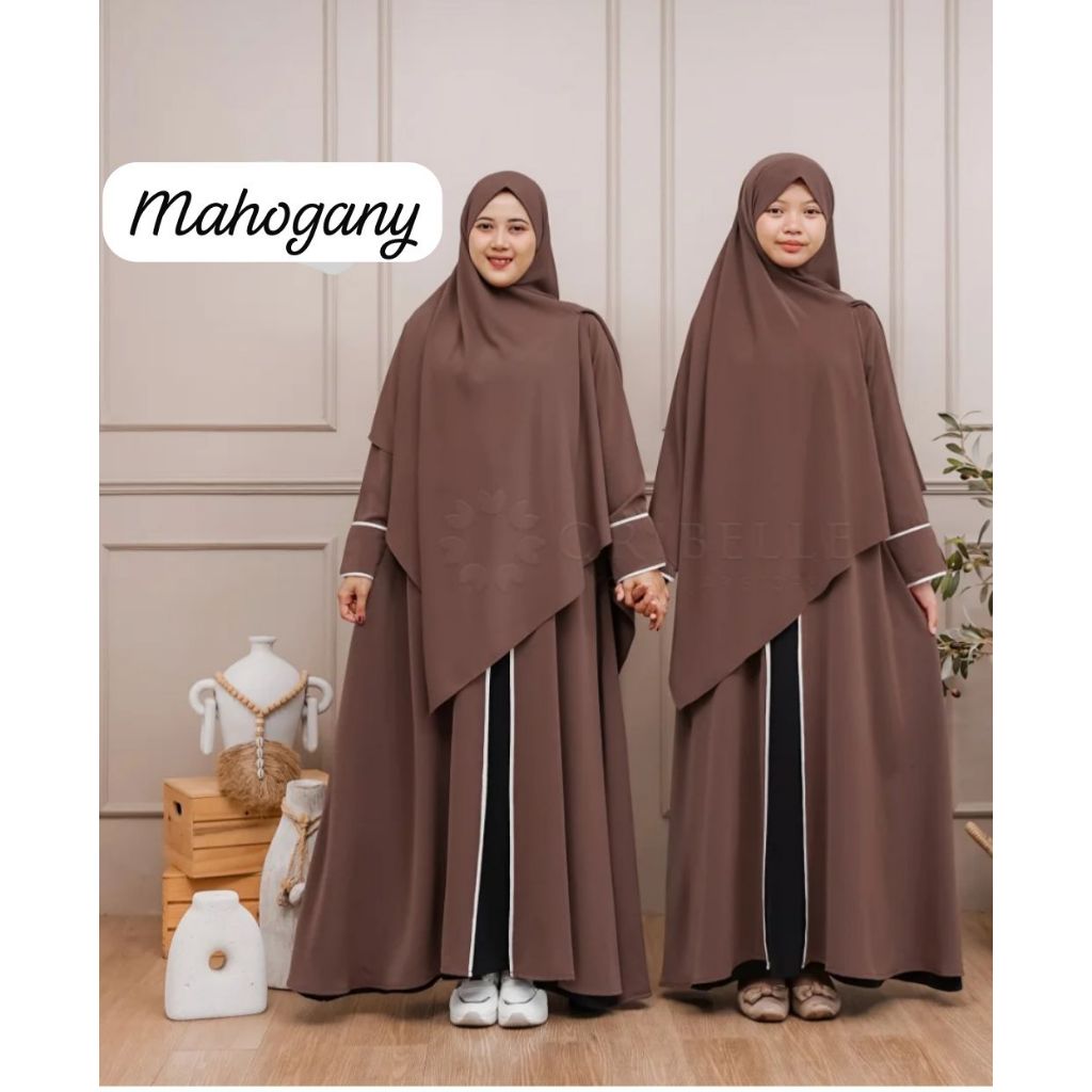 abaya syar,i hijab gamis perempuan bisa couple ibu dan anak dewasa dan remaja dengan hijab
