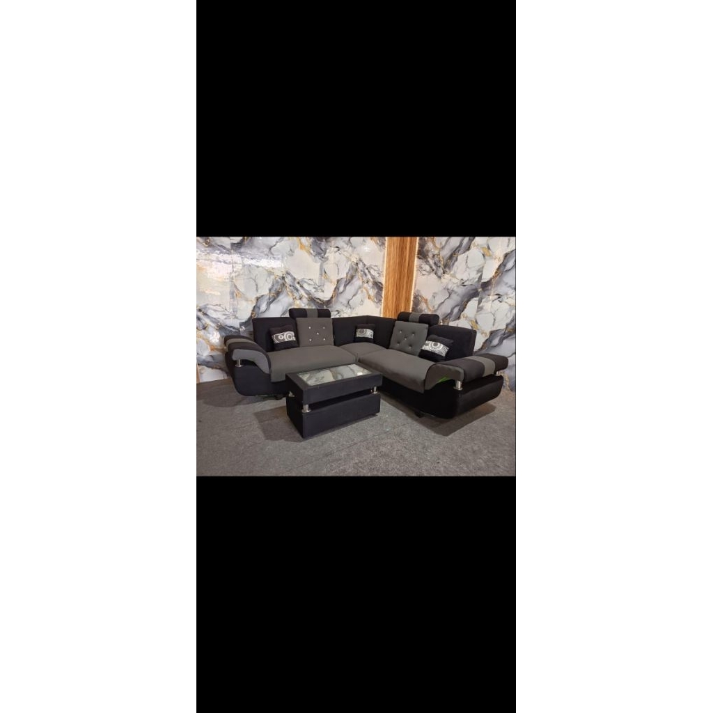 sopa L ruang tamu sudut