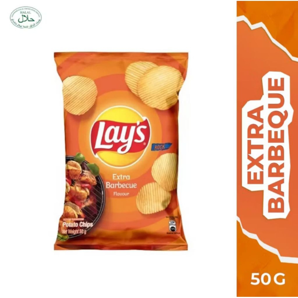 

LAY'S POTATO CHIPS EXTRA BARBEQUE FLAVOR 50G