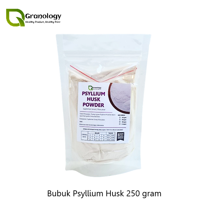 

Bubuk Psyllium Husk Halus / Sekam Pencahar (250 gram) by Granology