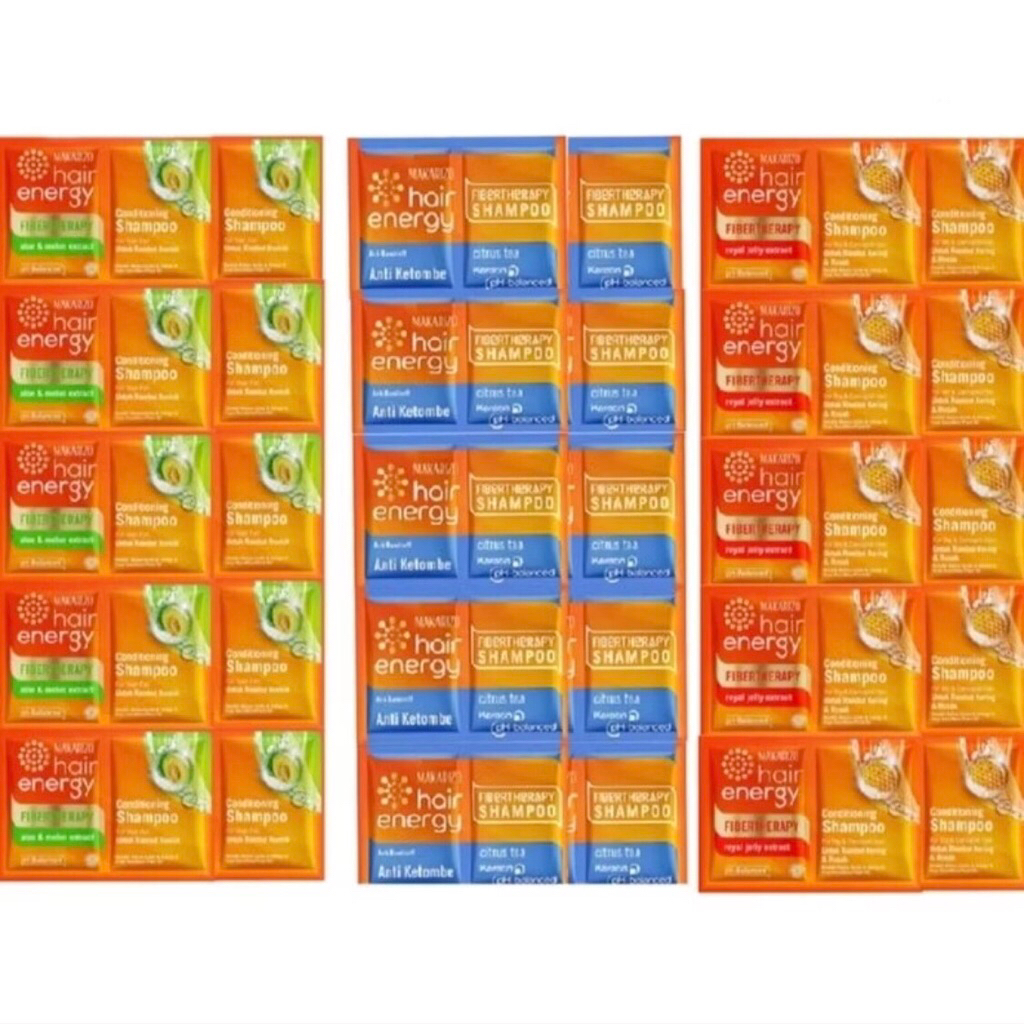 MAKARIZO HAIR ENERGY SHAMPOO FULL SACHET / RENTENG / RENCENG