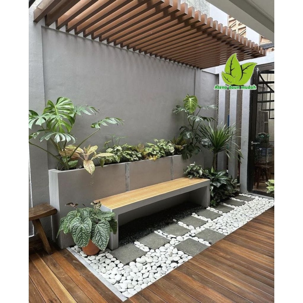 bangku taman/taman kering minimalis