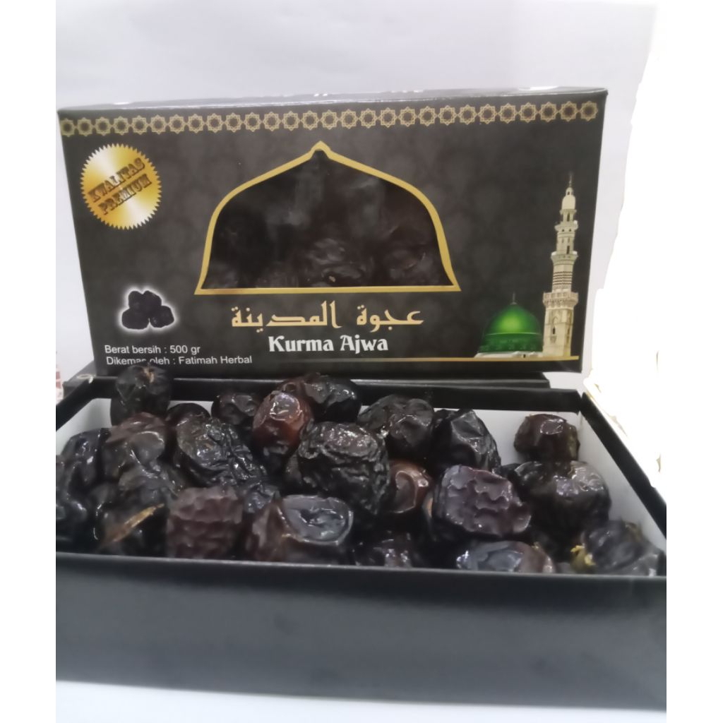

Kurma Ajwa Reapack - Kurma Nabi - Asli Madinah - 500 gram