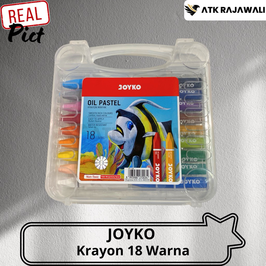 

Crayon Joyko Krayon Minyak OP-18s Isi 18 Warna