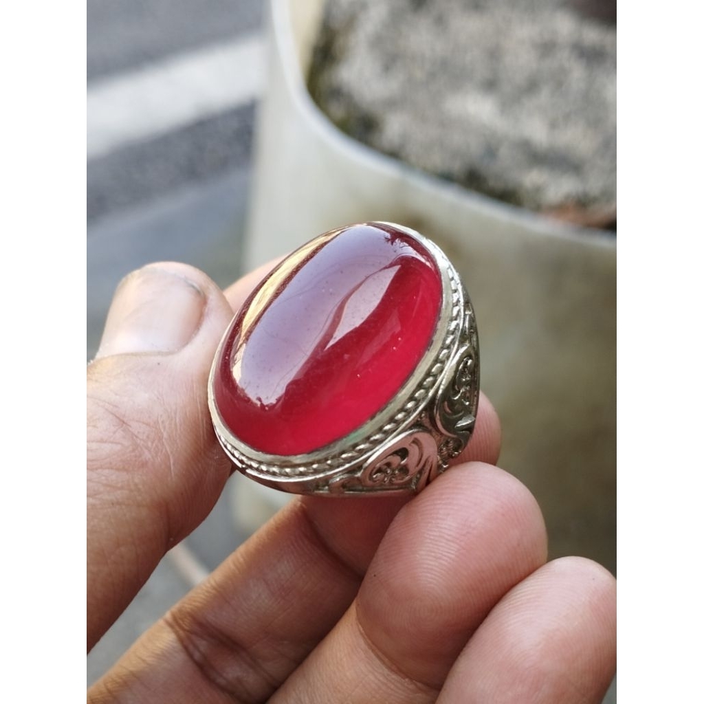 natural giok merah jabarjud serat kapas halus