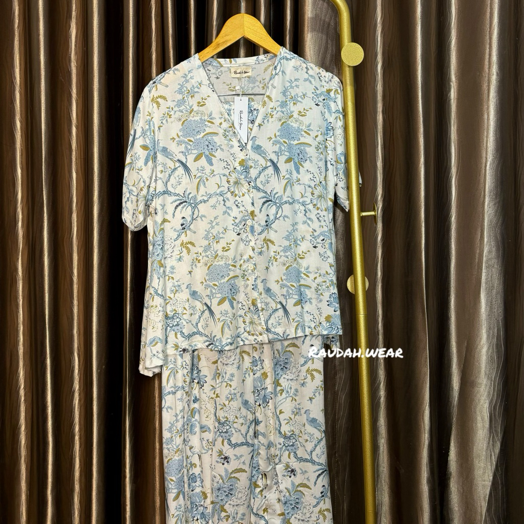 Raudah - One Set Piyama Tidur Premium- Baju Setcel Tidur - Baju Piyama Satu Set - Baju Tidur Rayon V