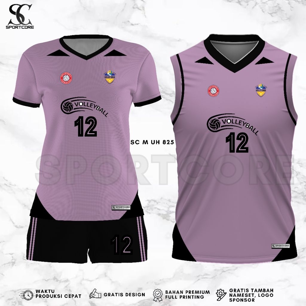 Jersey Voli Cewek Fullprinting Custom Nama Nomer