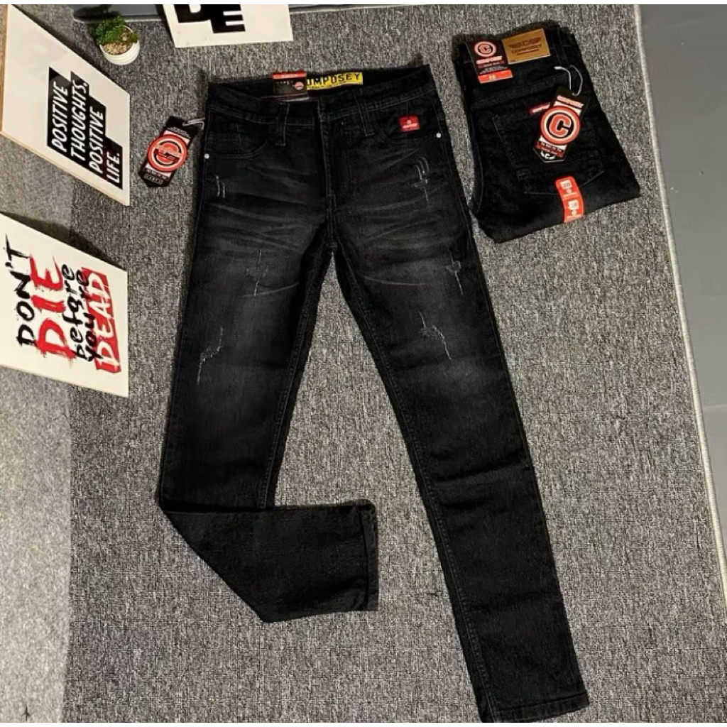celana jeans panjang pria polos/celana levis denim sobek-celana pria panjang-celana levis denim panj
