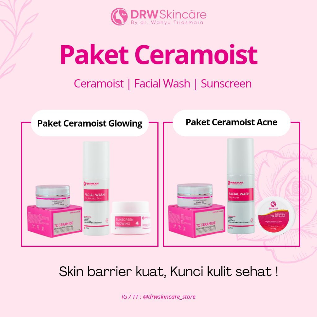 Drw Skincare - Paket Ceramoist | Glowing | Acne | Moisturizer | Ceramide
